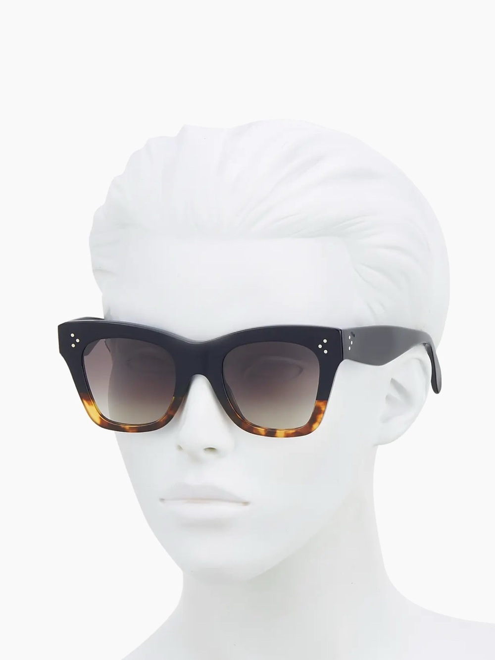 Celine Two-Tone Cat Eye Sunglasses in Black & Tortoise